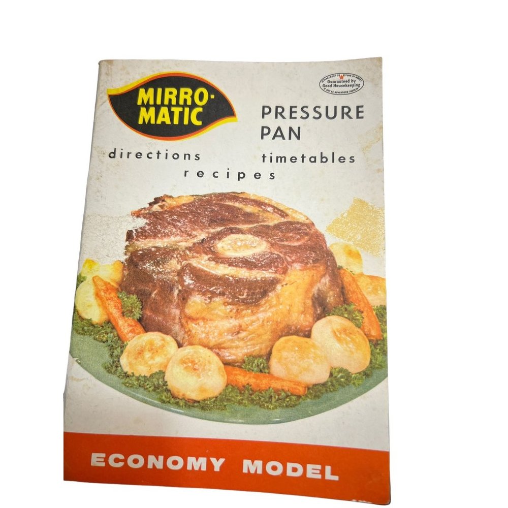 Vintage 1961 Mirro Matic Pressure Pan Directions Timetables Recipes Book Economy